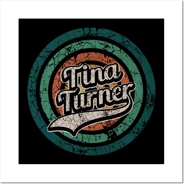 Tina Turner // Retro Circle Crack Vintage Wall Art by People Mask